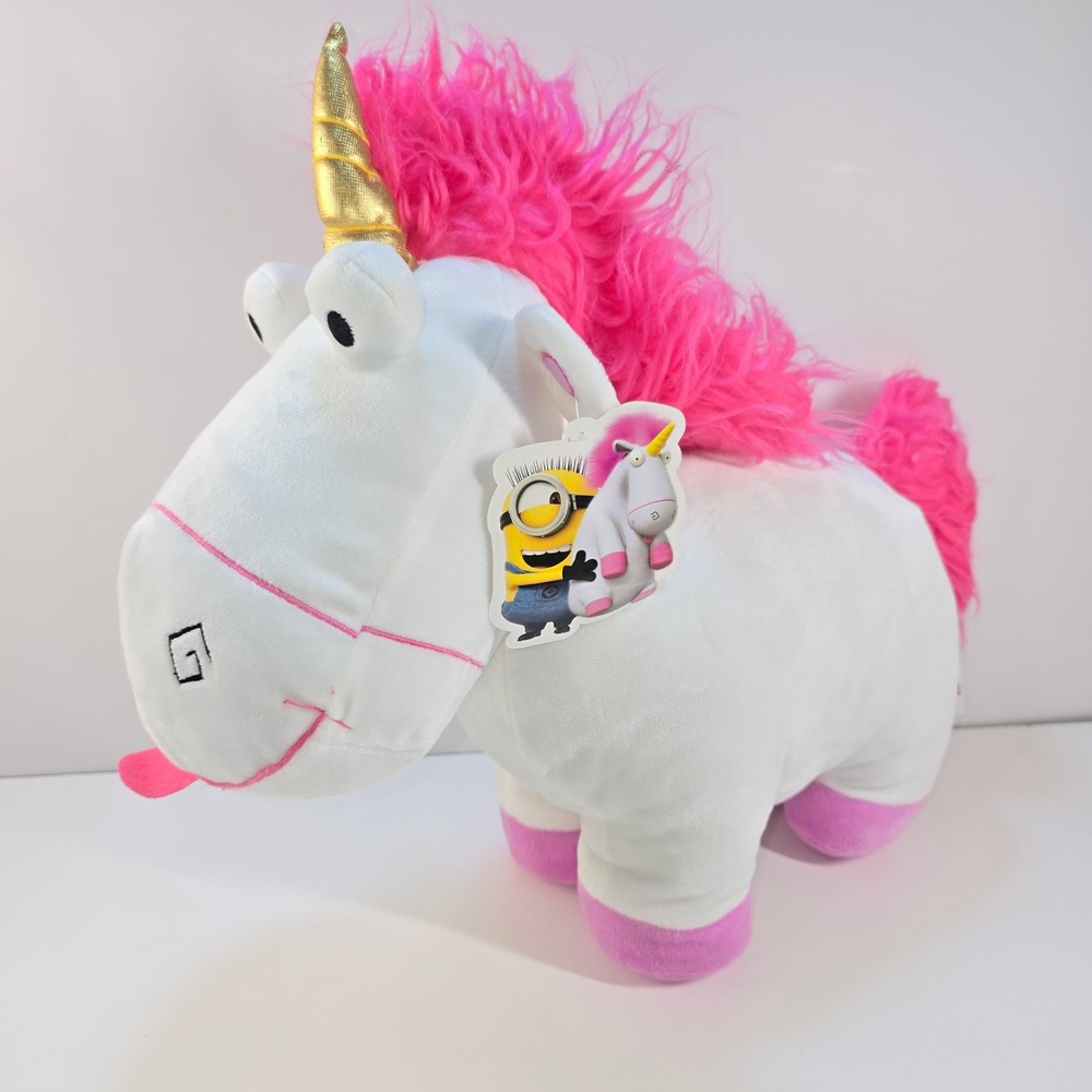 2015 Despicable Me Fluffy Unicorn Plush Pillow 20" Franco Minions w Tags